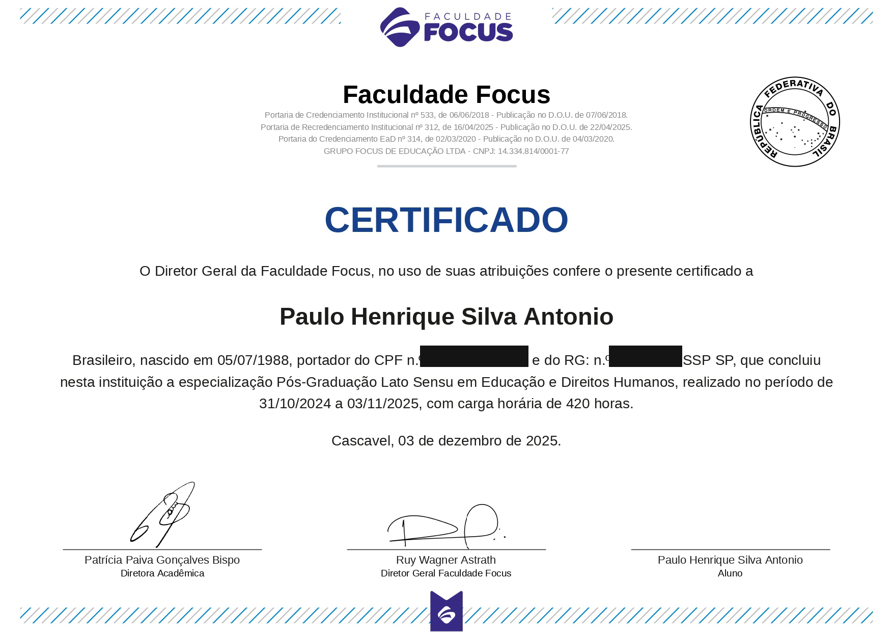Pós-Graduação Educação e Direitos Humanos